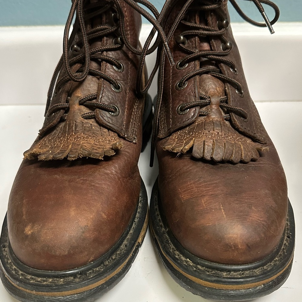 Rocky 4716 Leather Lace-Up Boots | Women’s 7.5M | Brown